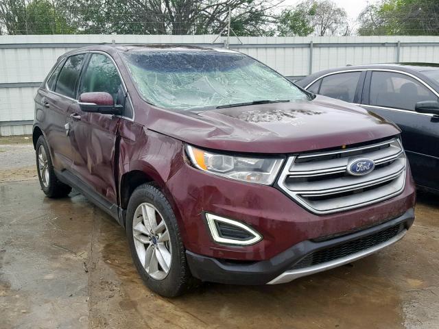 2FMPK3J94HBC22473 - 2017 FORD EDGE SEL BURGUNDY photo 1