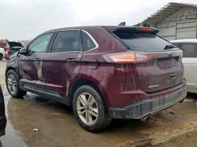 2FMPK3J94HBC22473 - 2017 FORD EDGE SEL BURGUNDY photo 3