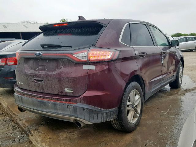 2FMPK3J94HBC22473 - 2017 FORD EDGE SEL BURGUNDY photo 4