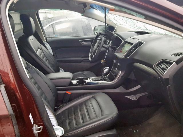 2FMPK3J94HBC22473 - 2017 FORD EDGE SEL BURGUNDY photo 5