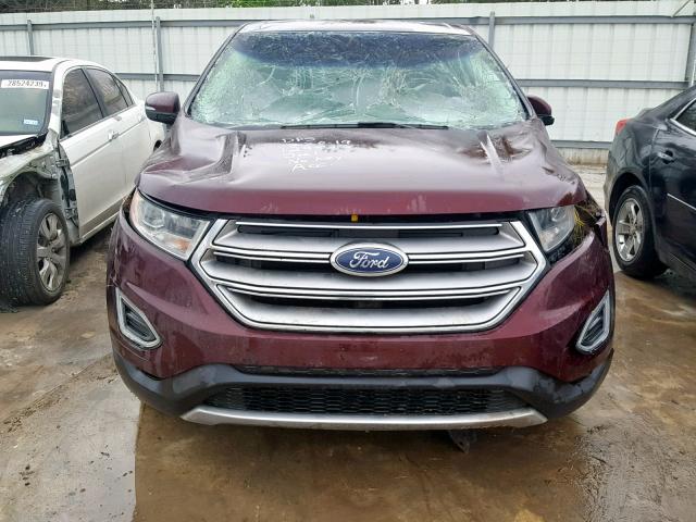 2FMPK3J94HBC22473 - 2017 FORD EDGE SEL BURGUNDY photo 9