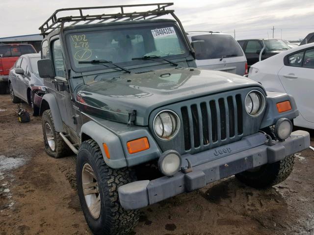 1JF4A49S02P746164 - 2002 JEEP WRANGLER / GREEN photo 1