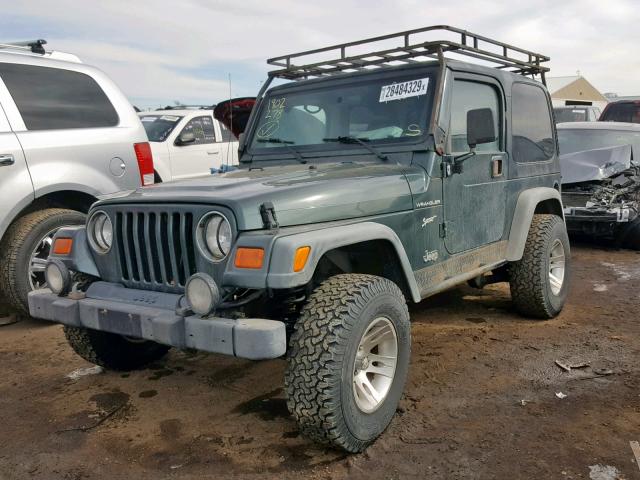 1JF4A49S02P746164 - 2002 JEEP WRANGLER / GREEN photo 2