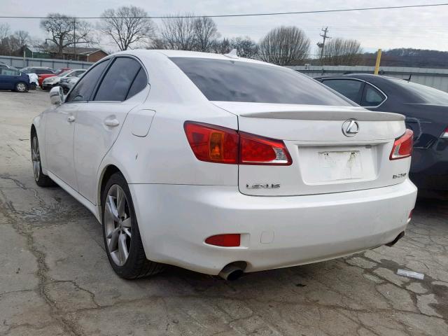 JTHBK262895094019 - 2009 LEXUS IS 250 WHITE photo 3