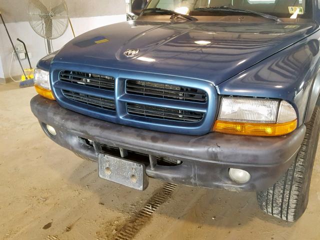 1D4HS38N53F522268 - 2003 DODGE DURANGO SP BLUE photo 9