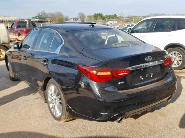 JN1EV7AR0KM556417 - 2019 INFINITI Q50 LUXE BLACK photo 3