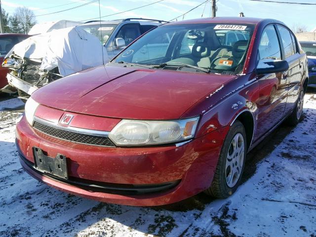 1G8AJ52F54Z180457 - 2004 SATURN ION LEVEL BURGUNDY photo 2
