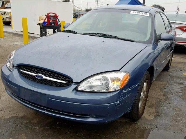 1FAFP55S4YA167373 - 2000 FORD TAURUS SES BLUE photo 2