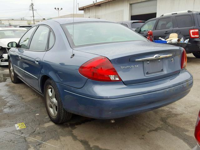 1FAFP55S4YA167373 - 2000 FORD TAURUS SES BLUE photo 3