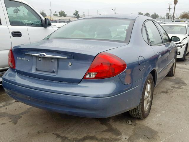 1FAFP55S4YA167373 - 2000 FORD TAURUS SES BLUE photo 4