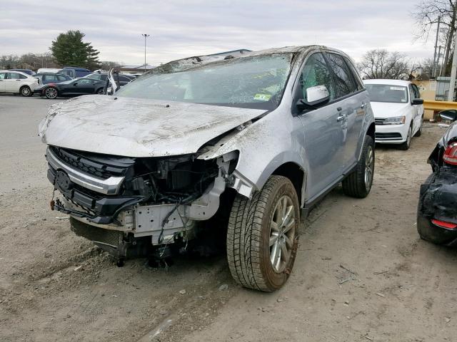 2FMDK3JC0BBB36910 - 2011 FORD EDGE SEL SILVER photo 2