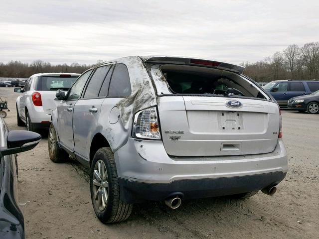 2FMDK3JC0BBB36910 - 2011 FORD EDGE SEL SILVER photo 3