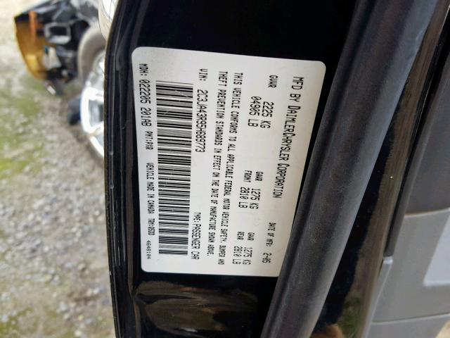 2C3JA43R95H689773 - 2005 CHRYSLER 300 BLACK photo 10