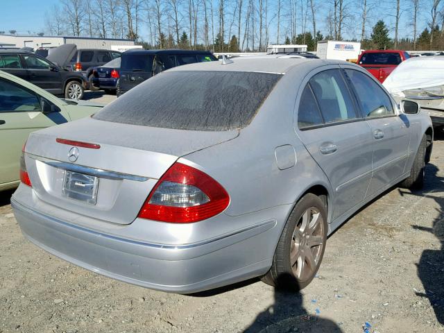 WDBUF56X77B047282 - 2007 MERCEDES-BENZ E 350 SILVER photo 4