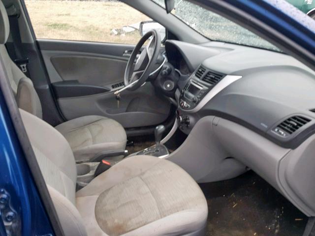 KMHCT4AE4GU062716 - 2016 HYUNDAI ACCENT SE BLUE photo 5