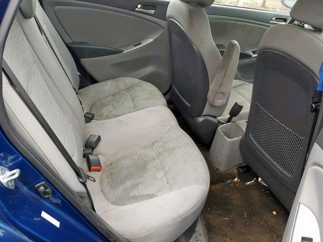 KMHCT4AE4GU062716 - 2016 HYUNDAI ACCENT SE BLUE photo 6