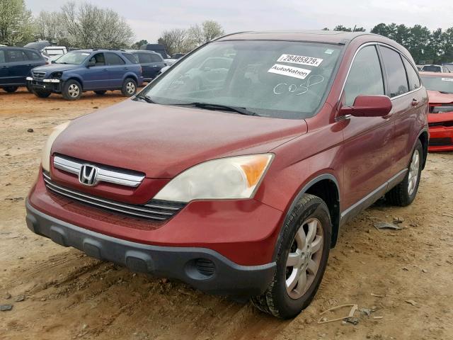 JHLRE38787C041600 - 2007 HONDA CR-V EXL MAROON photo 2