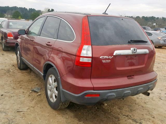 JHLRE38787C041600 - 2007 HONDA CR-V EXL MAROON photo 3