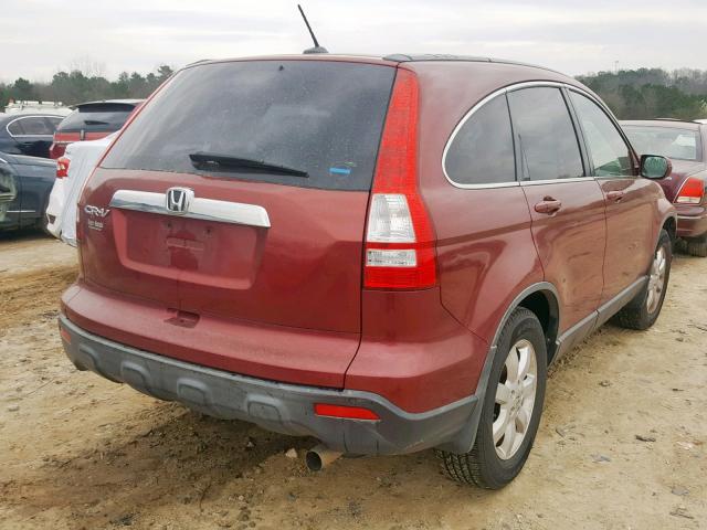 JHLRE38787C041600 - 2007 HONDA CR-V EXL MAROON photo 4