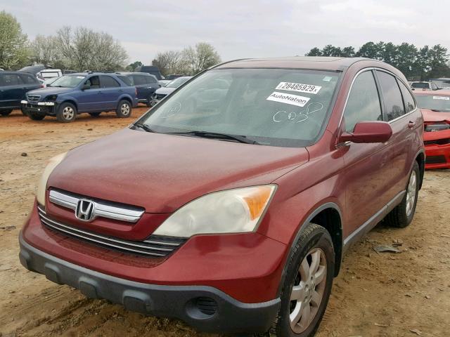 JHLRE38787C041600 - 2007 HONDA CR-V EXL MAROON photo 9