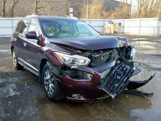 5N1AL0MM6DC338625 - 2013 INFINITI JX35 MAROON photo 1