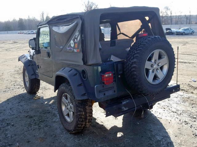 1J4FA44S16P700839 - 2006 JEEP WRANGLER / GREEN photo 3