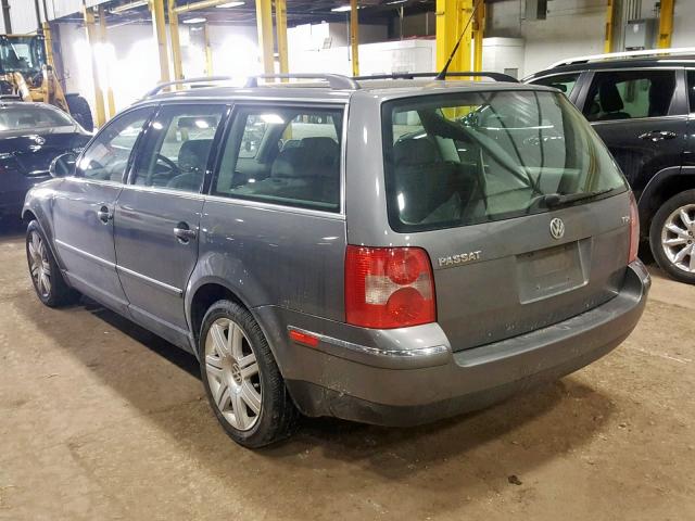 WVWCE63B55E111880 - 2005 VOLKSWAGEN PASSAT GLS GRAY photo 3