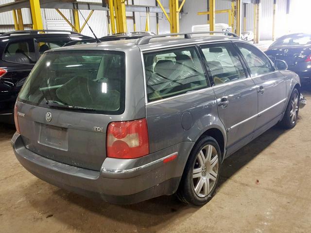 WVWCE63B55E111880 - 2005 VOLKSWAGEN PASSAT GLS GRAY photo 4