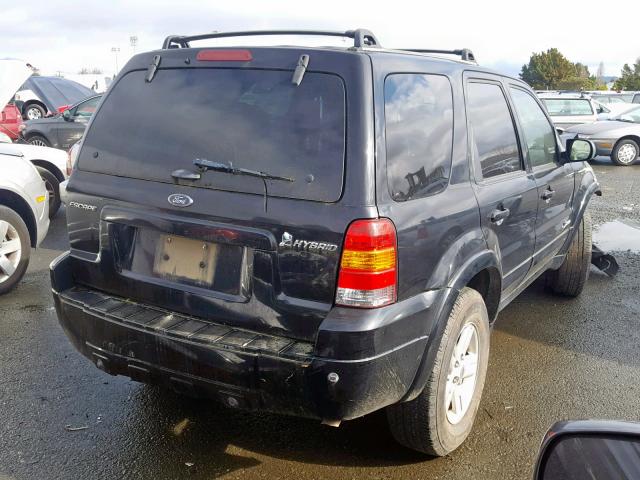 1FMCU96H26KB59257 - 2006 FORD ESCAPE HEV BLACK photo 4