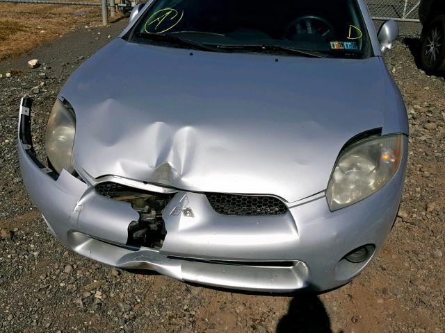 4A3AK24F97E011534 - 2007 MITSUBISHI ECLIPSE GS SILVER photo 9