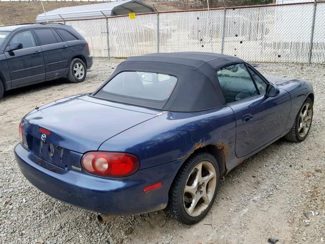 JM1NB353620223313 - 2002 MAZDA MX-5 MIATA BLUE photo 4