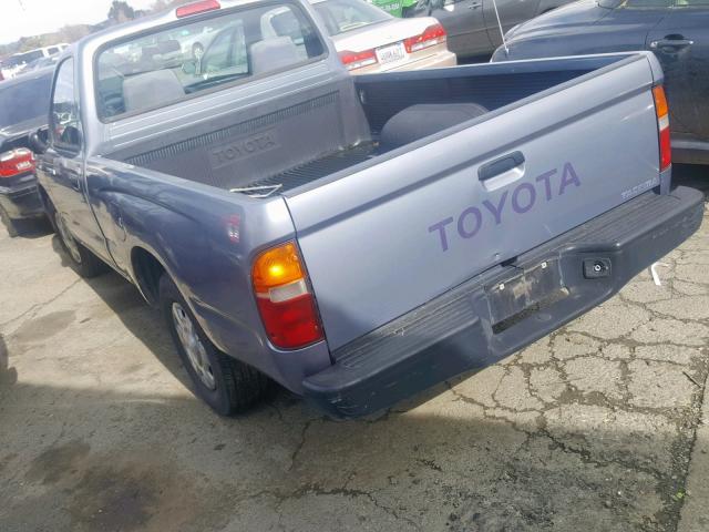 4TANL42N4VZ274989 - 1997 TOYOTA TACOMA SILVER photo 3