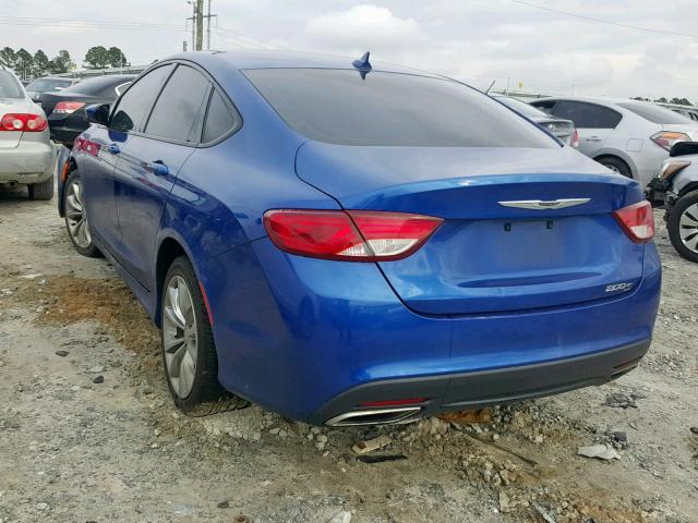 1C3CCCBG6FN736280 - 2015 CHRYSLER 200 S BLUE photo 3