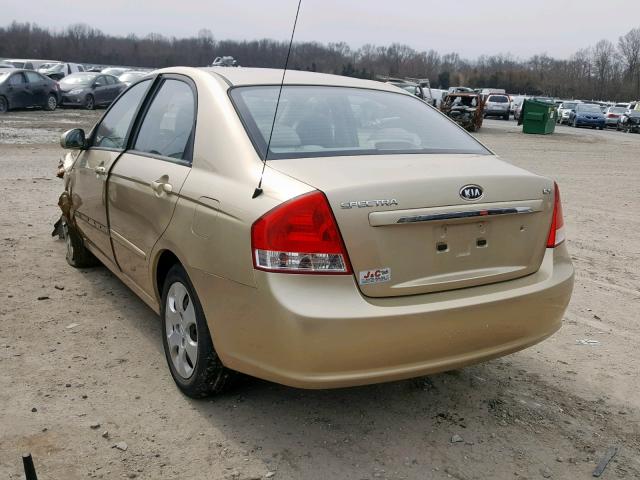 KNAFE222795666274 - 2009 KIA SPECTRA EX GOLD photo 3