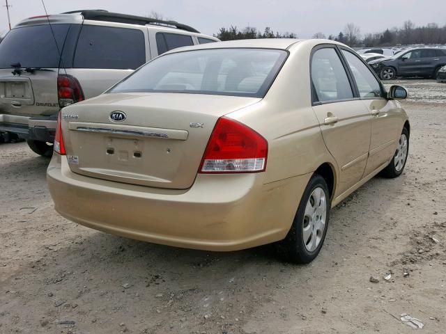 KNAFE222795666274 - 2009 KIA SPECTRA EX GOLD photo 4