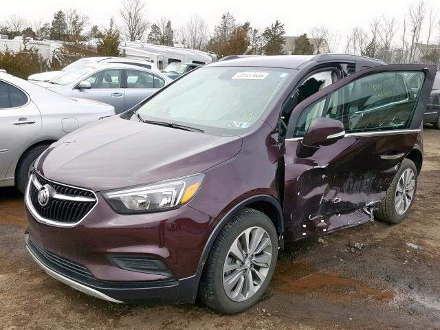 KL4CJESB0JB634561 - 2018 BUICK ENCORE PRE BURGUNDY photo 2