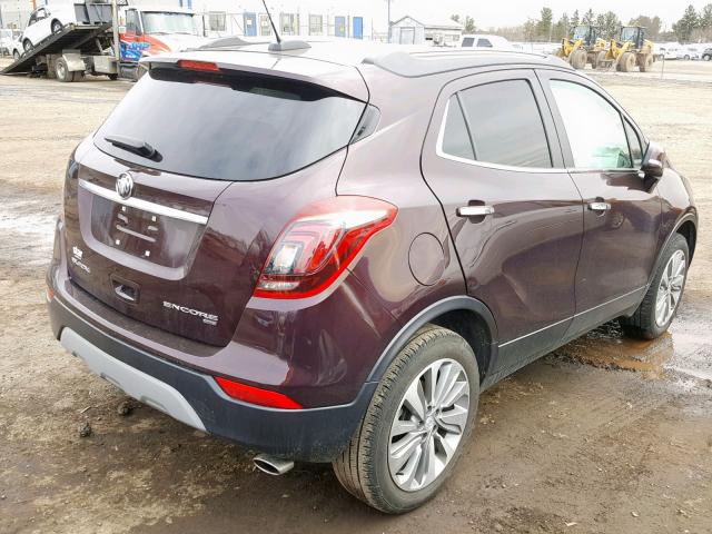 KL4CJESB0JB634561 - 2018 BUICK ENCORE PRE BURGUNDY photo 4