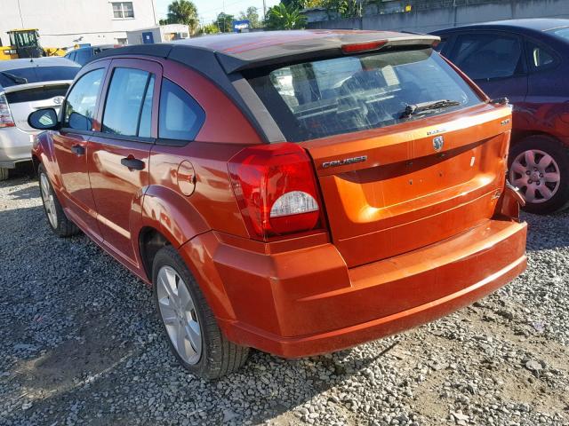 1B3HB48B08D568071 - 2008 DODGE CALIBER SX ORANGE photo 3