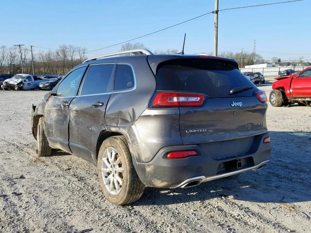 1C4PJMDS2GW260454 - 2016 JEEP CHEROKEE L GRAY photo 3