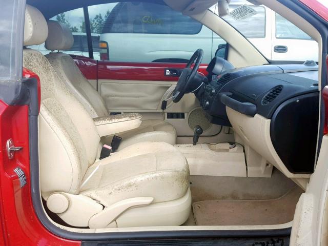 3VWSF31Y66M331973 - 2006 VOLKSWAGEN NEW BEETLE წითელი ფოტო 5
