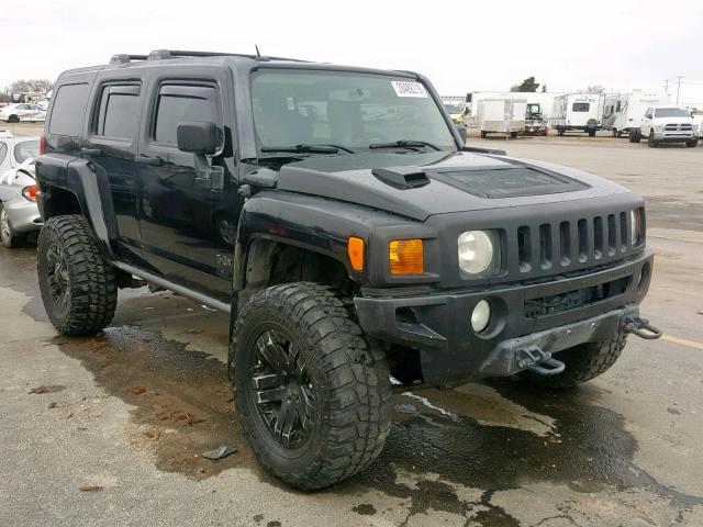 5GTDN13EX78191110 - 2007 HUMMER H3 BLACK photo 1