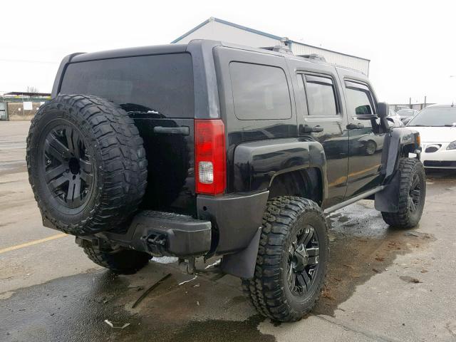 5GTDN13EX78191110 - 2007 HUMMER H3 BLACK photo 4