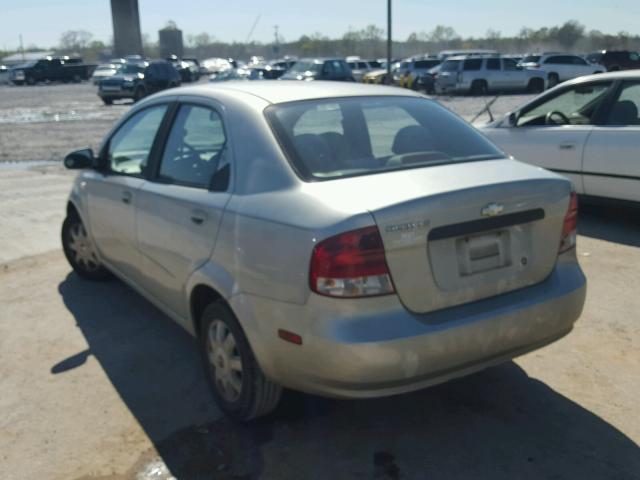 KL1TD52685B472918 - 2005 CHEVROLET AVEO BASE Күміс фото 3