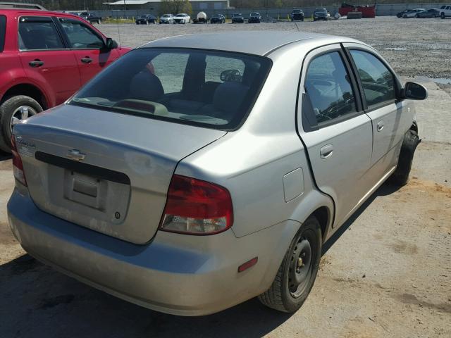 KL1TD52685B472918 - 2005 CHEVROLET AVEO BASE Күміс фото 4