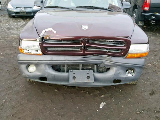 1D4HS38N03F624254 - 2003 DODGE DURANGO SP MAROON photo 7