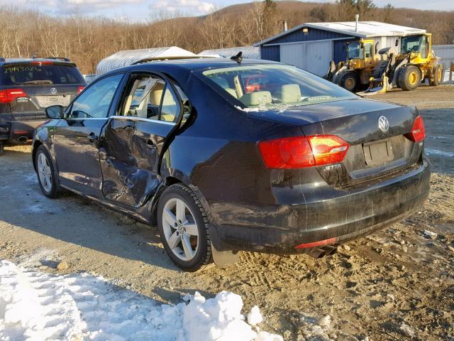 3VWLL7AJ7BM099353 - 2011 VOLKSWAGEN JETTA TDI BLACK photo 3