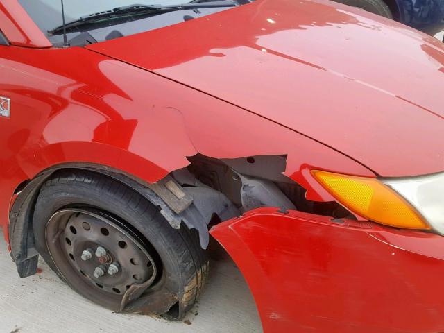1G8AN15F77Z120497 - 2007 SATURN ION LEVEL RED photo 9