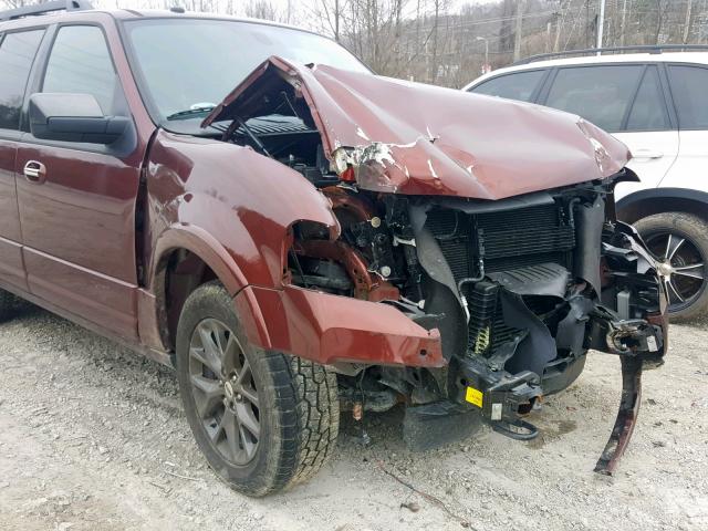 1FMJU2AT5HEA32529 - 2017 FORD EXPEDITION BROWN photo 9