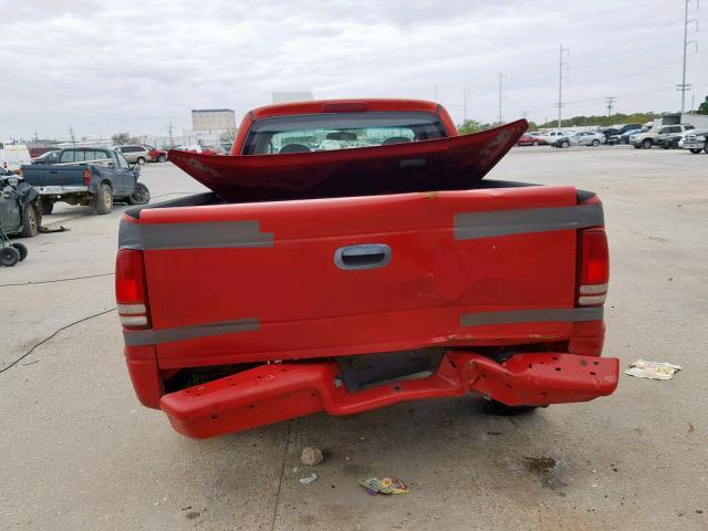 1B7GL12X52S538769 - 2002 DODGE DAKOTA BAS RED photo 9