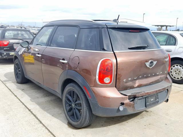 WMWZB3C52DWM09515 - 2013 MINI COOPER COU BROWN photo 3